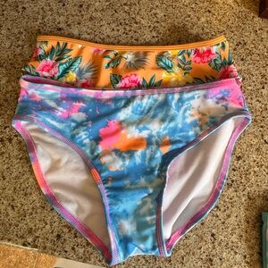 NWOT Bundle of never worn Two-Piece Bikini Bottoms -  Tie-Dye